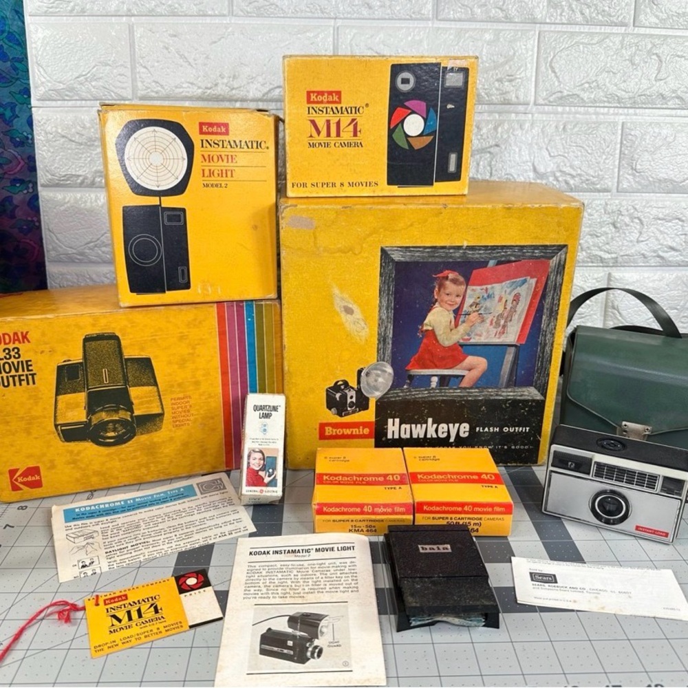 Kodak Yellow and Red Collectible Camera Outfit